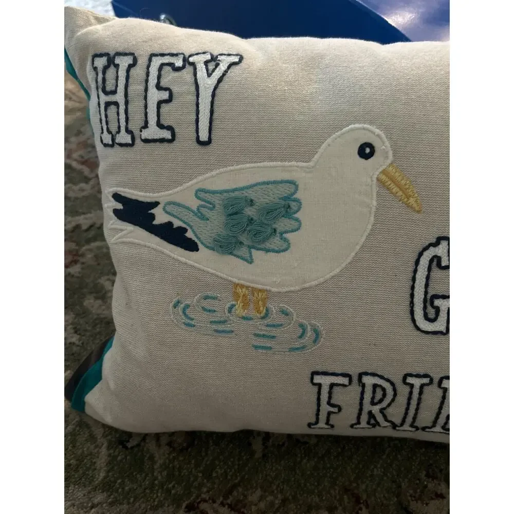 Pier 1 Pillow (hey gull friend